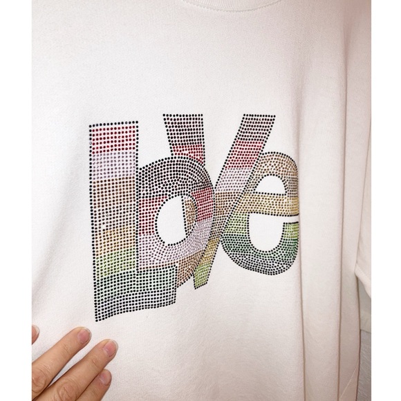 ZADIG & VOLTAIRE Portland Love Strass Shortsleeve Sweatshirt White & Multi SZ: L - Picture 10 of 13